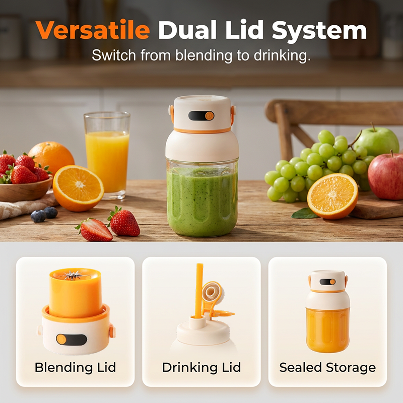 📢📢49% OFF !! ⏰ Portable Personal Blender for Shakes & Smoothies | USB Rechargeable Mini Juicer Cup