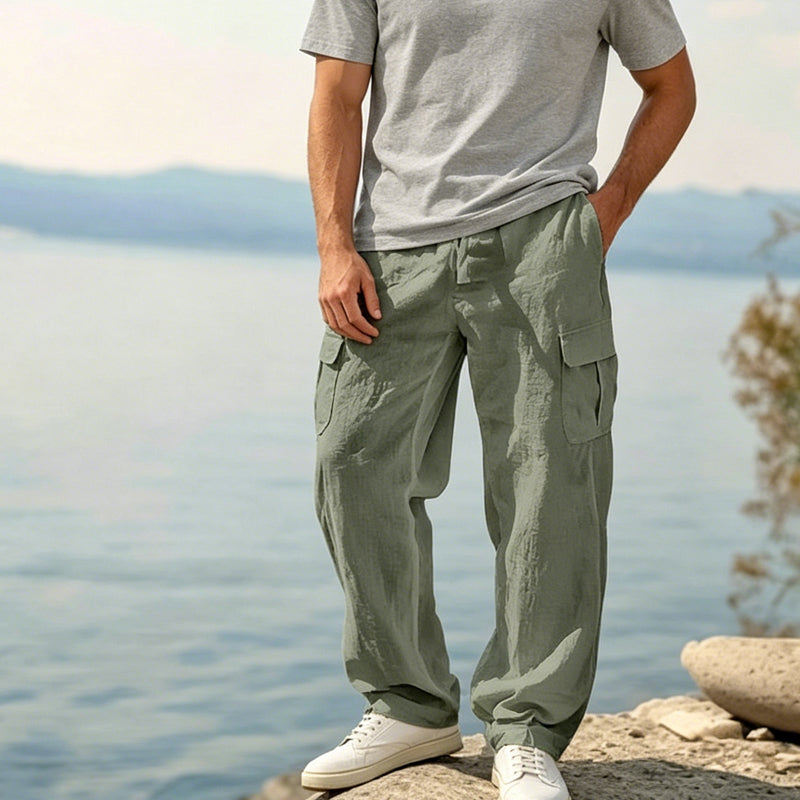 📢📢49% OFF !! ⏰Men's Cotton Linen Cargo Pants