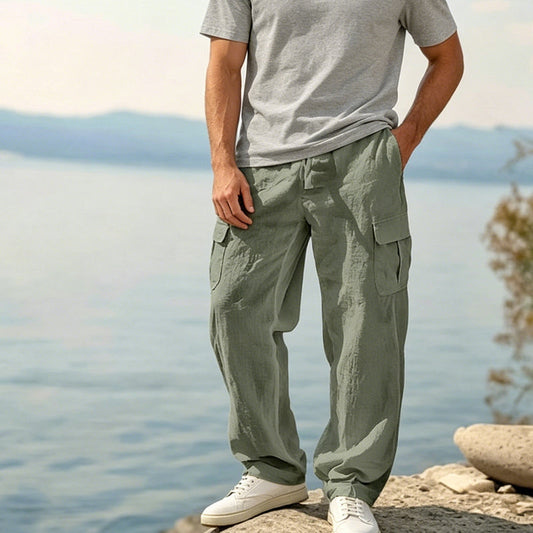 📢📢49% OFF !! ⏰Men's Cotton Linen Cargo Pants