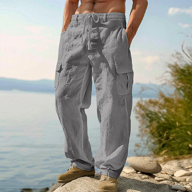 📢📢49% OFF !! ⏰Men's Cotton Linen Cargo Pants