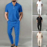 👔 LIMITED-TIME 49% OFF! ✨ Men's 2-Piece Set – Short Sleeve Top & Straight Leg Pants, Adjustable, Wrinkle-Resistant 🌿