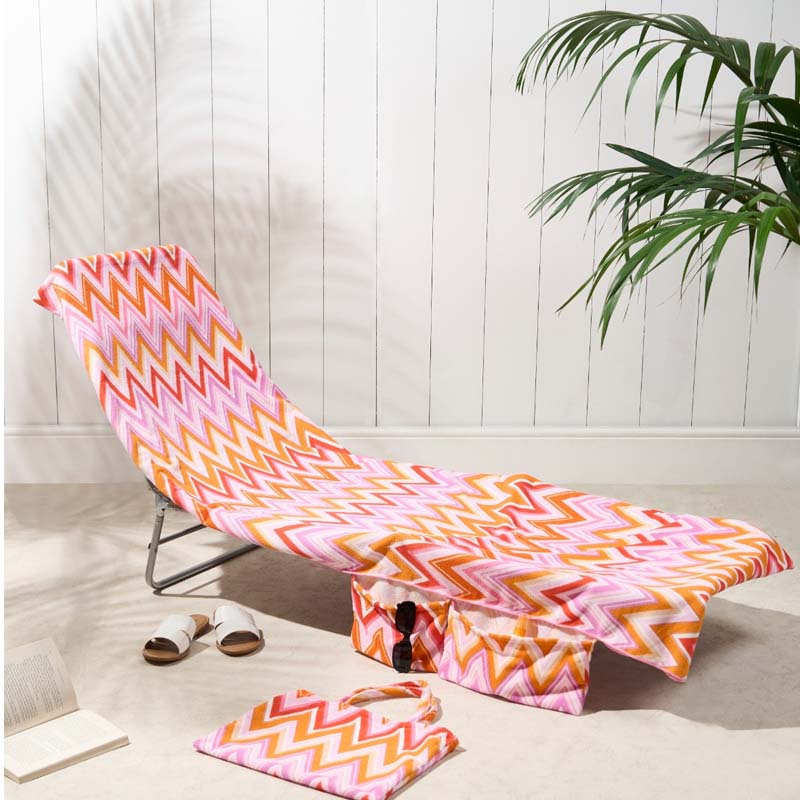 🔥HOT SALE🏖️Lounge Chair Towel Cover with Pockets