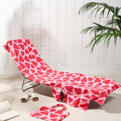 🔥HOT SALE🏖️Lounge Chair Towel Cover with Pockets