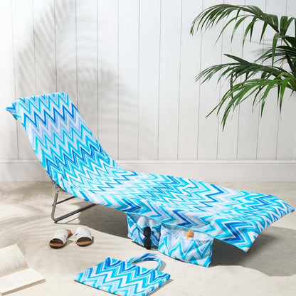 🔥HOT SALE🏖️Lounge Chair Towel Cover with Pockets