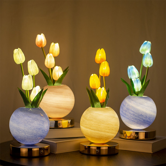 🌷 49% OFF NOW! 💡 Elegant Tulip Bouquet Night Light – Soft glow, realistic & USB-powered – Perfect for bedroom, nursery & cozy corners ✨