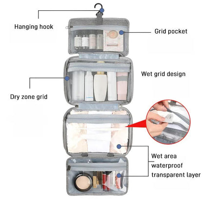 📢📢30% OFF !! ⏰Dry and Wet Separation Waterproof Folding Travel Cosmetic Bag - Ideal Gift