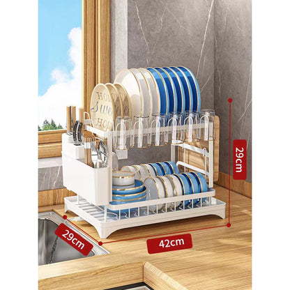 🔥 40% OFF🍽️2-Tier Dish Drying Rack with Drainboard