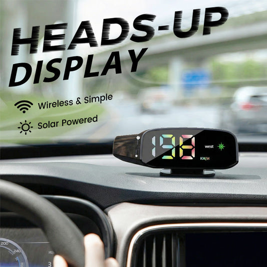 🔥HOT SALE🚗Solar-Powered Car HUD Speedometer
