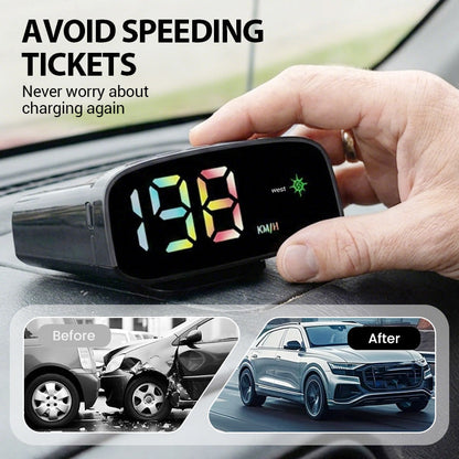 🔥HOT SALE🚗Solar-Powered Car HUD Speedometer