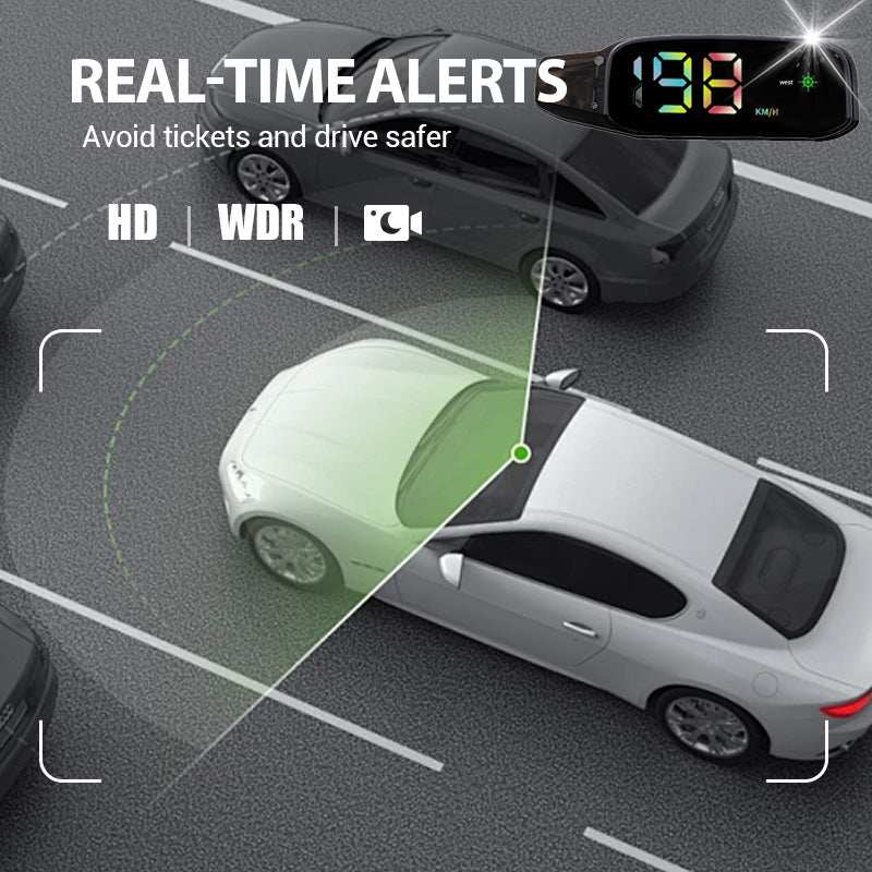 🔥HOT SALE🚗Solar-Powered Car HUD Speedometer