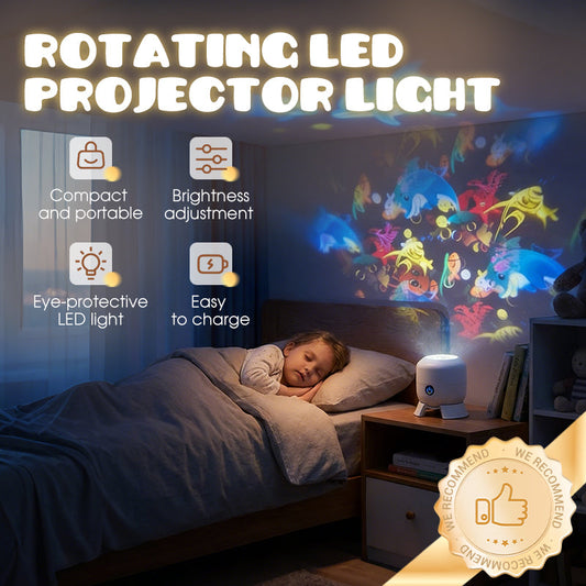 🌊 LIMITED-TIME 49% OFF! ✨ Dynamic LED Projector Light – Rotating Ocean, Adjustable Brightness, Multi-Angle ✨