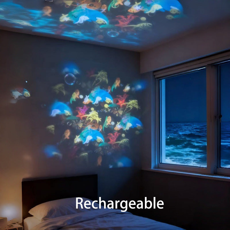 🌊 LIMITED-TIME 49% OFF! ✨ Dynamic LED Projector Light – Rotating Ocean, Adjustable Brightness, Multi-Angle ✨