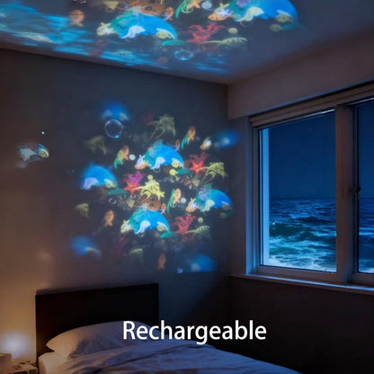 🌊 LIMITED-TIME 49% OFF! ✨ Dynamic LED Projector Light – Rotating Ocean, Adjustable Brightness, Multi-Angle ✨