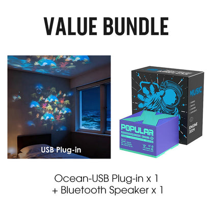 🌊 LIMITED-TIME 49% OFF! ✨ Dynamic LED Projector Light – Rotating Ocean, Adjustable Brightness, Multi-Angle ✨