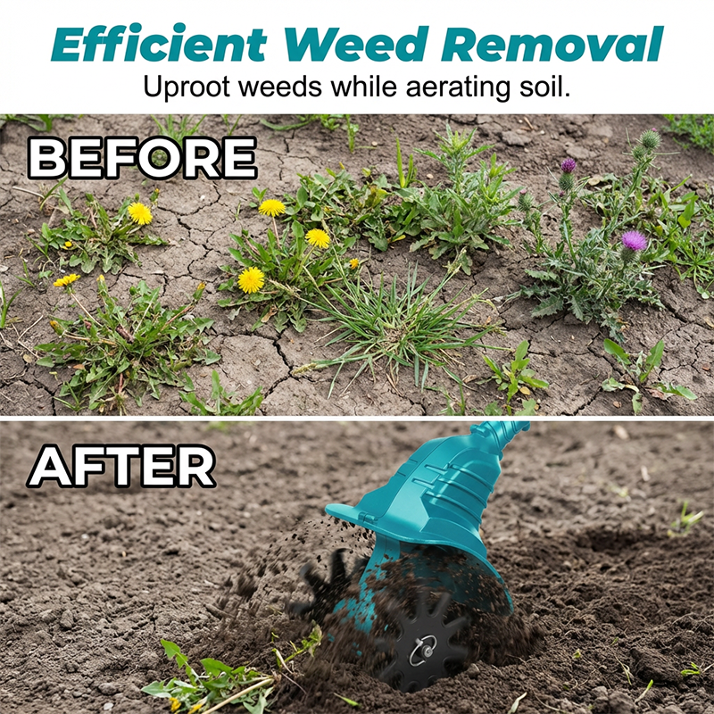 🌱 Cordless Garden Tiller ✅ Adjustable Handle & Powerful Blades | Easy Soil Cultivation 🔋 -49% TODAY ONLY 🔥