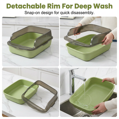 🐱 49% OFF NOW!🌸 Semi-Enclosed Litter Box – Splash Guard & Odorless – Easy Clean Cat Toilet – Safe PP Material 🚽