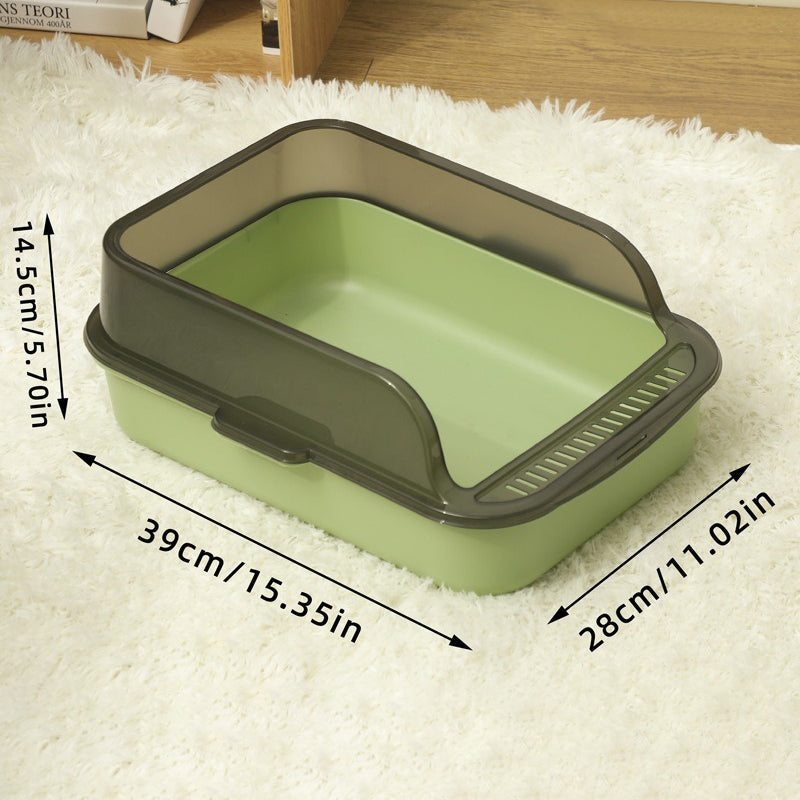🐱 49% OFF NOW!🌸 Semi-Enclosed Litter Box – Splash Guard & Odorless – Easy Clean Cat Toilet – Safe PP Material 🚽