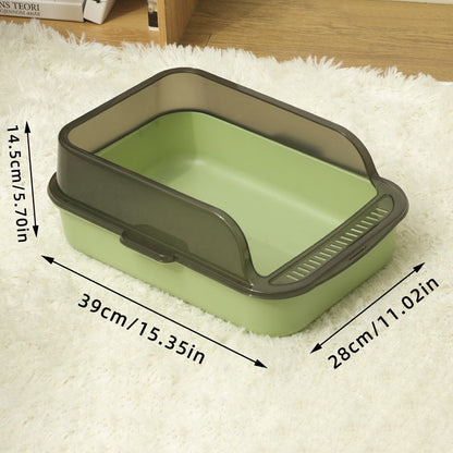 🐱 49% OFF NOW!🌸 Semi-Enclosed Litter Box – Splash Guard & Odorless – Easy Clean Cat Toilet – Safe PP Material 🚽