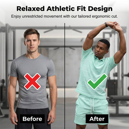 🔥49% OFF🌟Men Solid Color Casual Short Sleeve Set
