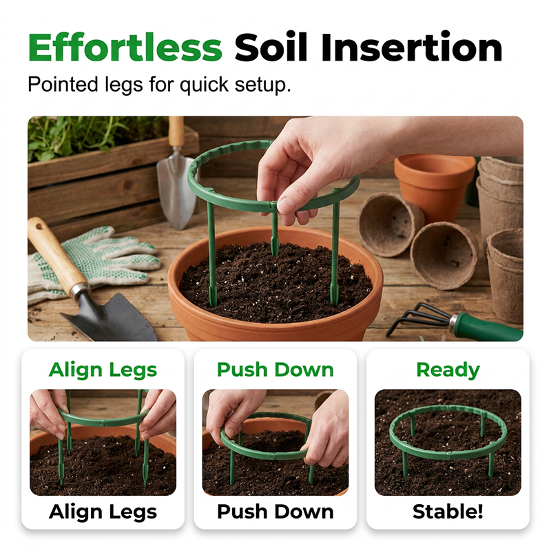 🔥2026 New Arrival ＆ Hot Sale ＆ 49％ Off🔥 Plant Grow Rings ✅ Interlocking Support & Easy Setup | Keep Plants Upright Fast 🌱