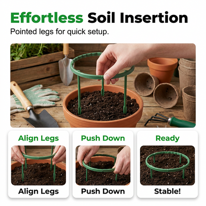 🔥2026 New Arrival ＆ Hot Sale ＆ 49％ Off🔥 Plant Grow Rings ✅ Interlocking Support & Easy Setup | Keep Plants Upright Fast 🌱