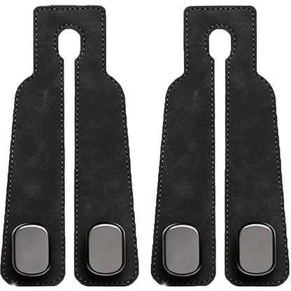 🏆Limited-time Offer🚗Premium Faux Leather Headrest Hooks – Smart, Stylish & Tool-Free Car Storage for Bags, Coats & More✨