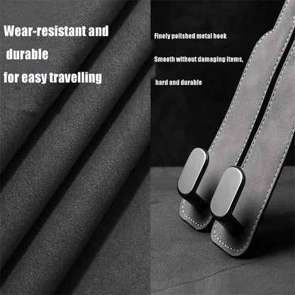🏆Limited-time Offer🚗Premium Faux Leather Headrest Hooks – Smart, Stylish & Tool-Free Car Storage for Bags, Coats & More✨