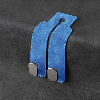🏆Limited-time Offer🚗Premium Faux Leather Headrest Hooks – Smart, Stylish & Tool-Free Car Storage for Bags, Coats & More✨