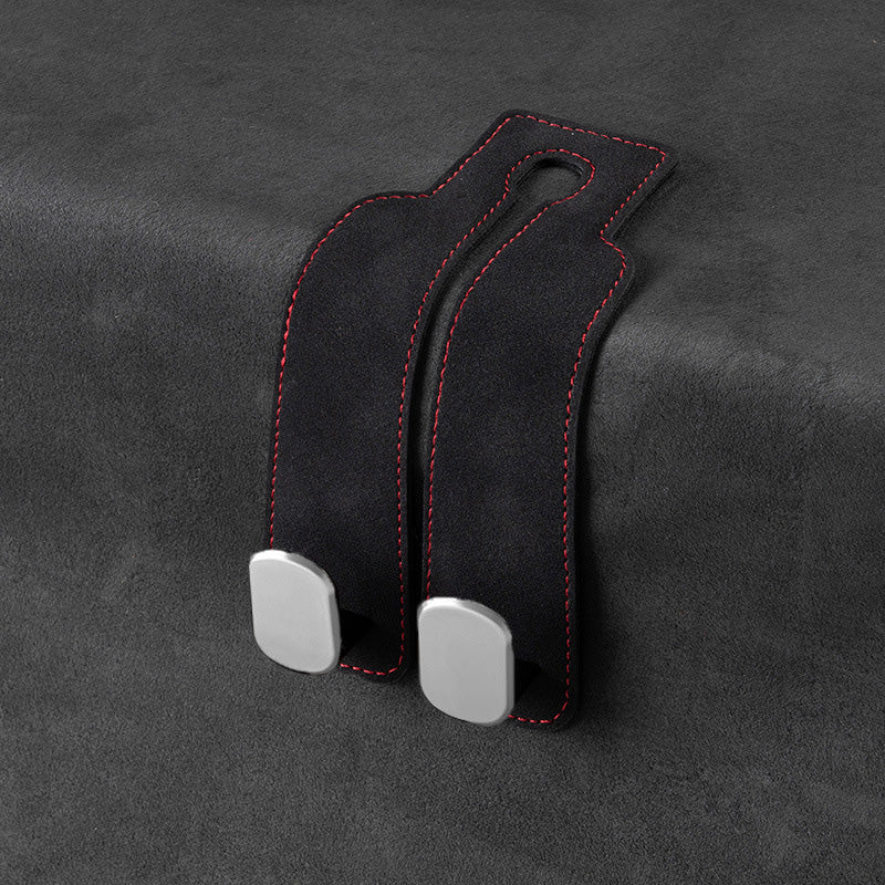 🏆Limited-time Offer🚗Premium Faux Leather Headrest Hooks – Smart, Stylish & Tool-Free Car Storage for Bags, Coats & More✨