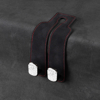 🏆Limited-time Offer🚗Premium Faux Leather Headrest Hooks – Smart, Stylish & Tool-Free Car Storage for Bags, Coats & More✨