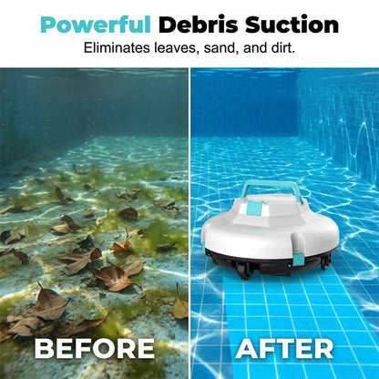 🤖New arrival 40% OFF!🌊Pool Cleaning Robot | Cordless · Powerful Suction · Smart Navigation · One-Touch Start · Easy-to-Remove Filter Basket🏖️