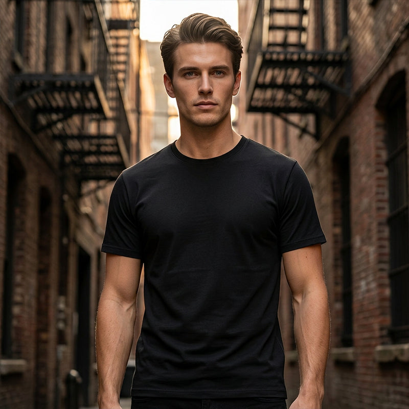 💐49% OFF ! Men's Classic Crew Neck T-Shirt – Easy Care, Holds Shape 🧼💪【Limited Offer】