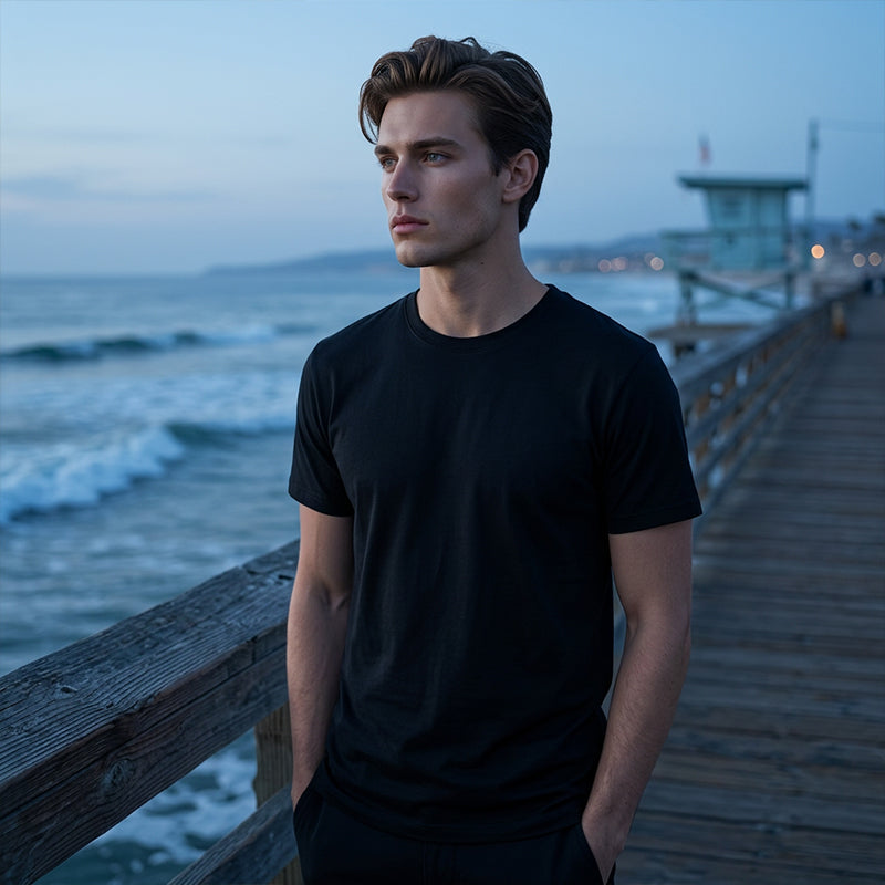 💐49% OFF ! Men's Classic Crew Neck T-Shirt – Easy Care, Holds Shape 🧼💪【Limited Offer】