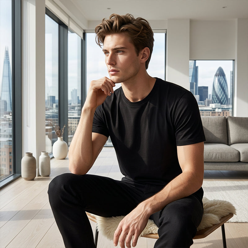 💐49% OFF ! Men's Classic Crew Neck T-Shirt – Easy Care, Holds Shape 🧼💪【Limited Offer】