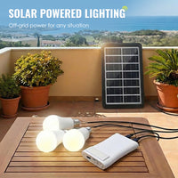 📢📢49% OFF !! ⏰Solar Powered LED Lighting System with 3 Bulbs