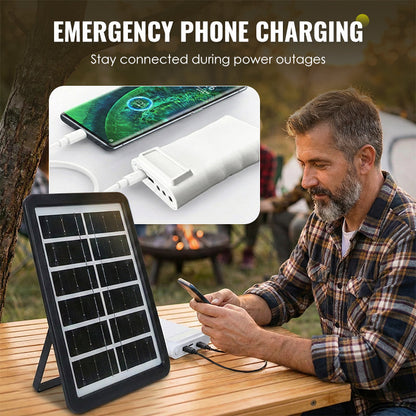 📢📢49% OFF !! ⏰Solar Powered LED Lighting System with 3 Bulbs