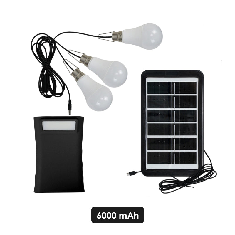 📢📢49% OFF !! ⏰Solar Powered LED Lighting System with 3 Bulbs
