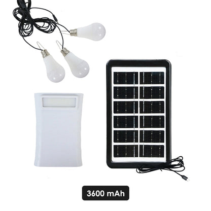 📢📢49% OFF !! ⏰Solar Powered LED Lighting System with 3 Bulbs