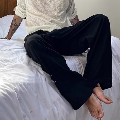 👖 LIMITED-TIME 49% OFF! ✨ Men's Wide-Leg Trousers – Pleated, Elastic Waist, Drapey, Casual ✨