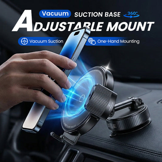 🚗📱Adjustable Magnetic Car Mount with Vacuum Suction Base