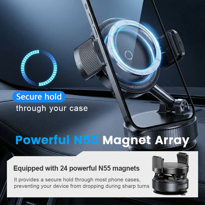 🚗📱Adjustable Magnetic Car Mount with Vacuum Suction Base