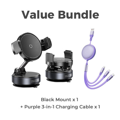 🚗📱Adjustable Magnetic Car Mount with Vacuum Suction Base