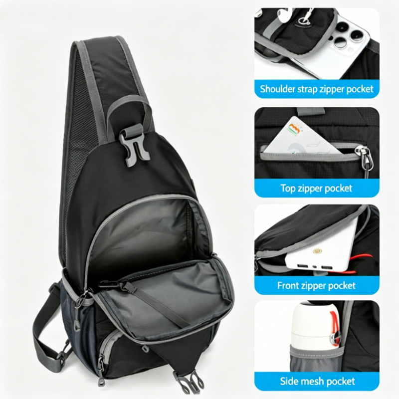 🎒 49% ❤️Men’s Outdoor Sling Bag🌿 – Water-Resistant Multi-Pocket Crossbody for Travel & Daily Use 🌦️