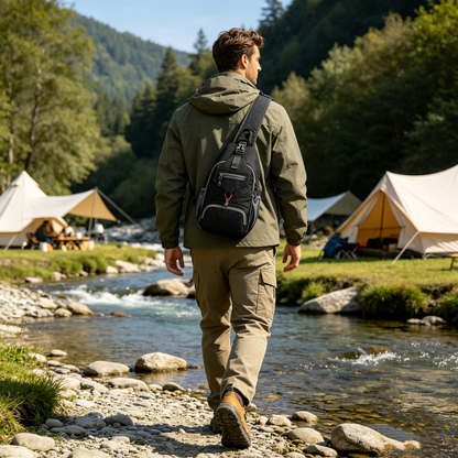 🎒 49% ❤️Men’s Outdoor Sling Bag🌿 – Water-Resistant Multi-Pocket Crossbody for Travel & Daily Use 🌦️