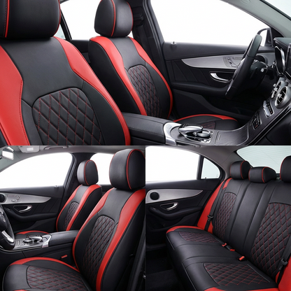 🎉 2026 Sale — Over 36,400 Sold 🚗 9-Piece Quilted Faux Leather Seat Covers – Car Interior Accessory ⏰