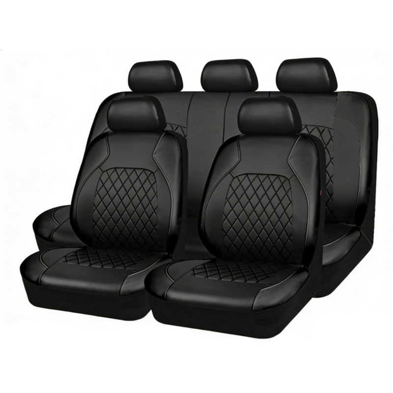 🎉 2026 Sale — Over 36,400 Sold 🚗 9-Piece Quilted Faux Leather Seat Covers – Car Interior Accessory ⏰