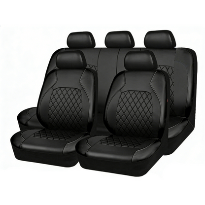 🎉 2026 Sale — Over 36,400 Sold 🚗 9-Piece Quilted Faux Leather Seat Covers – Car Interior Accessory ⏰