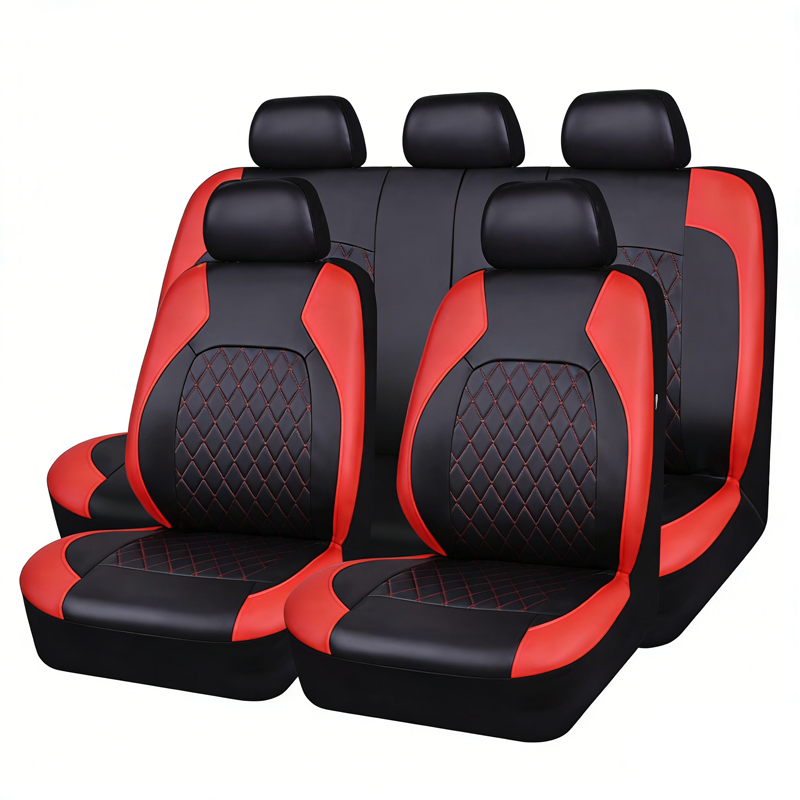 🎉 2026 Sale — Over 36,400 Sold 🚗 9-Piece Quilted Faux Leather Seat Covers – Car Interior Accessory ⏰