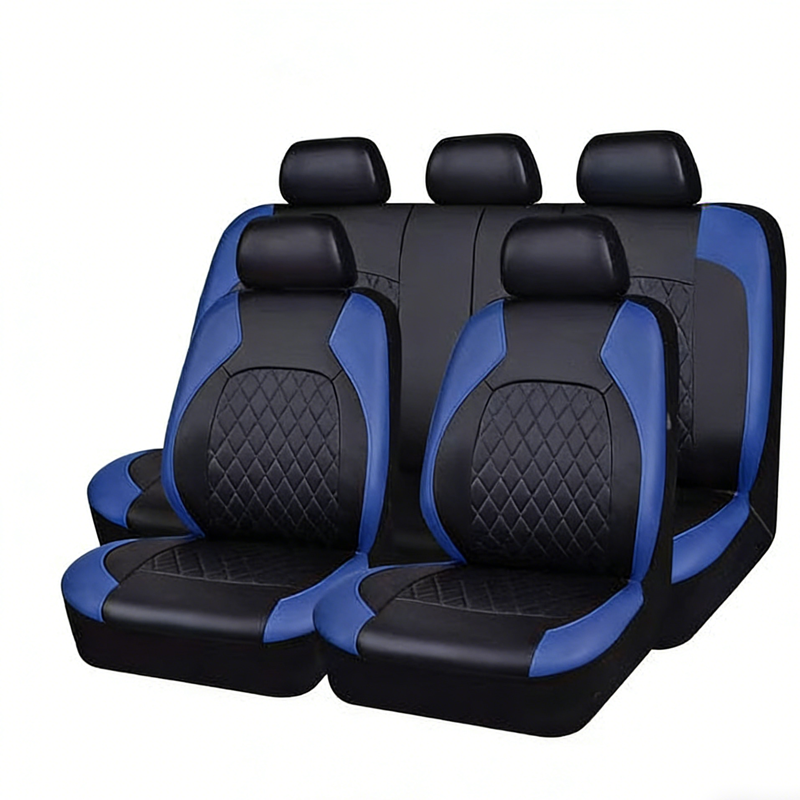🎉 2026 Sale — Over 36,400 Sold 🚗 9-Piece Quilted Faux Leather Seat Covers – Car Interior Accessory ⏰