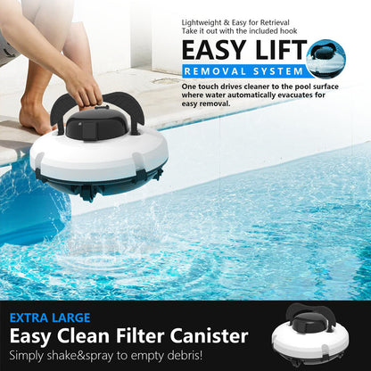 🤖49% OFF🌊 Pool Cleaning Robot | Cordless · Powerful Suction · Smart Navigation · One-Touch Start · Easy-to-Remove Filter Basket